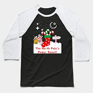 Candy Cane Christmas Stocking Baseball T-Shirt